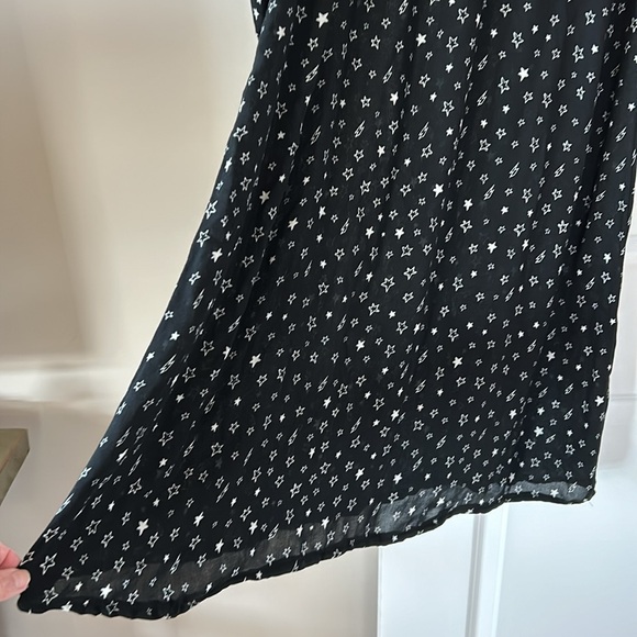 Chaser Celestial Stars & Lightning Bolts V-Neck V-Back Empire Waist Maxi Dress - Picture 8 of 11